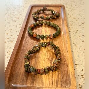 Set of 3 New Beaded Stretchy Bracelets - #17